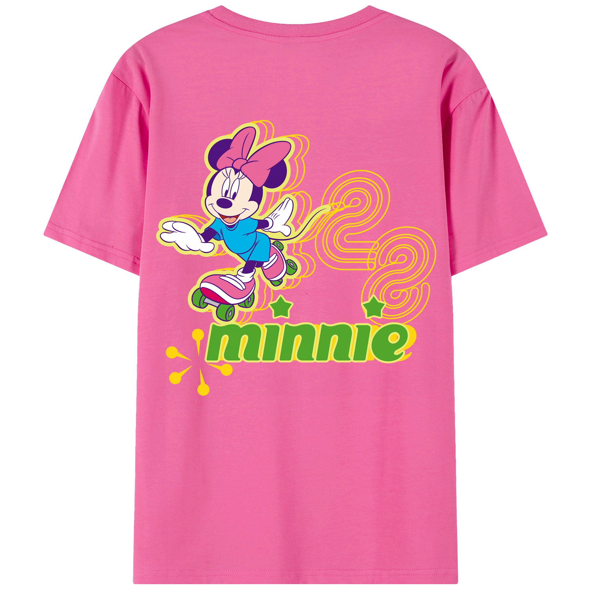 （画像用） ミッキーマウス Mickey Mouse レディース半袖Tシャツ(バックプリント)